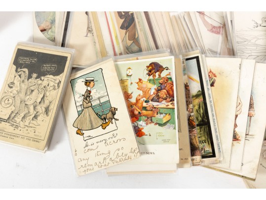 Large Collection Of Vintage Written Postcards