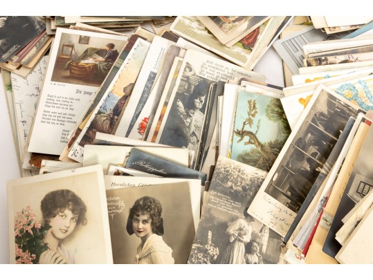 Assortment Of Antique Written Postcards 