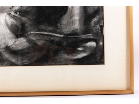 Abstract Monochrome Framed Ink Print 