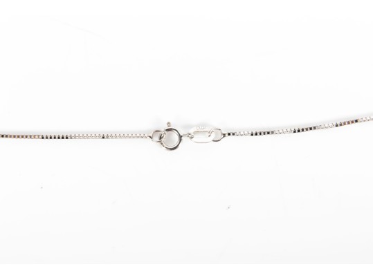 14k White Gold Pink Topaz Doublet And Diamond Pendant Necklace