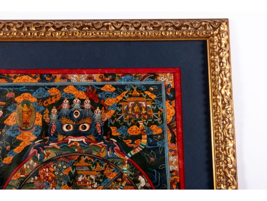 Bhavacakra Tibetan Thangka Textile Painting