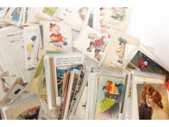Large Collection Of Vintage Written Postcards