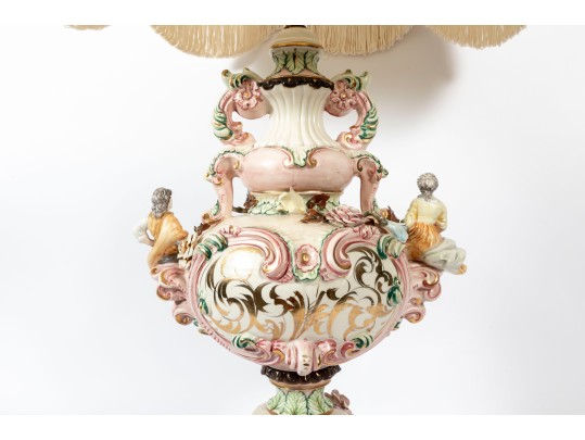 Vintage Italian Benrose Porcelain Table Lamps