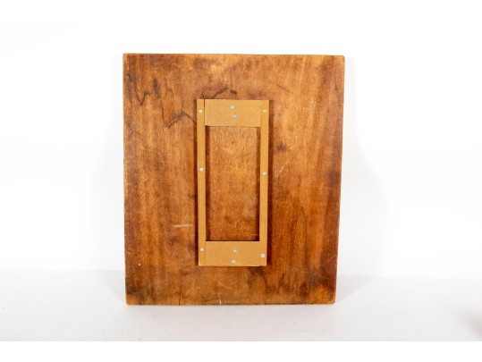 Wood Carved Maiden & Devil Relief