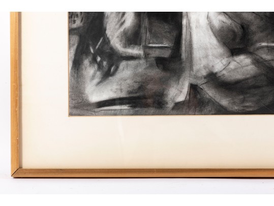 Abstract Monochrome Framed Ink Print 