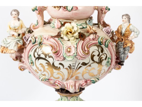 Vintage Italian Benrose Porcelain Table Lamps