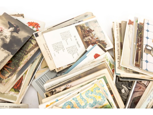 Assortment Of Antique Written Postcards 