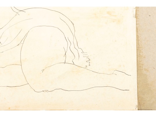 William Shock (American, 1913 - 1976) Nude Sketch Art 