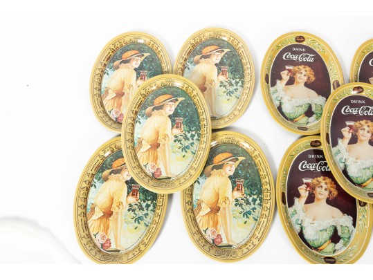 1973 CocaCola Reproduction Advertising Tin Trays