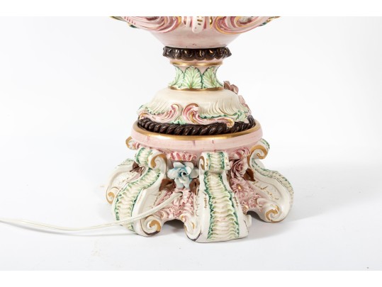 Vintage Italian Benrose Porcelain Table Lamps
