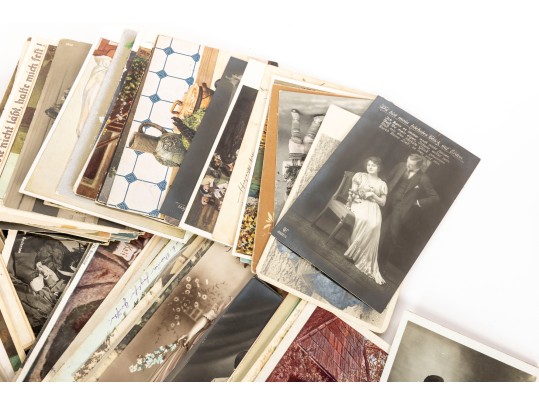Assortment Of Antique Written Postcards 