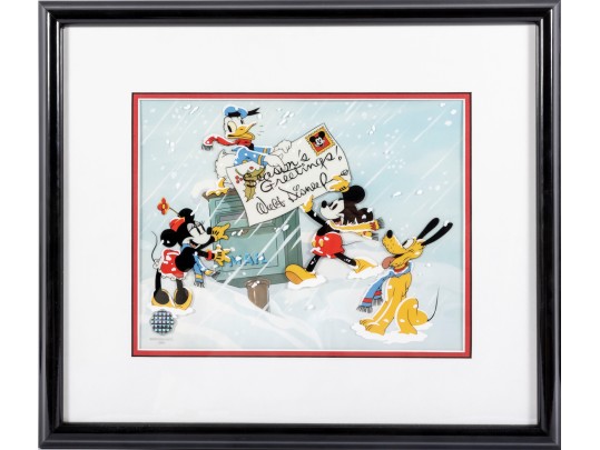 2000; Seasons Greetings Walt Disney Studios Limited Edition Sericel Print