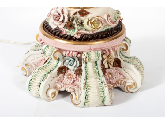 Vintage Italian Benrose Porcelain Table Lamps