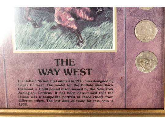 Three Vintage Framed Coinage Displays 