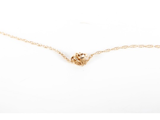 14K Yellow Gold Vibrant Peridot Pendant Necklace