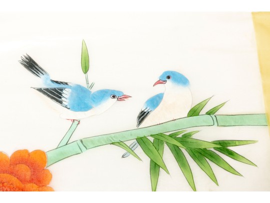 Pair Of Antique Chinese Silk Paintings