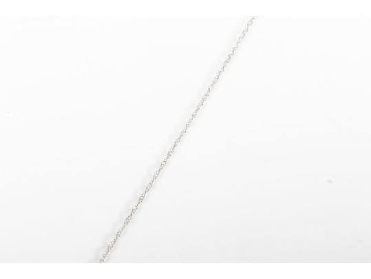 10k White Gold Tanzanite Set Ribbon Motif Pendant Necklace