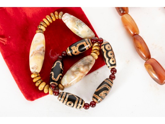 Tibetan Carnelian/Agate Necklaces & Bracelets