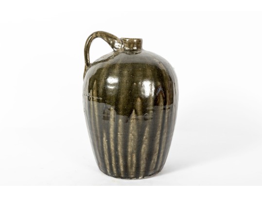 Meader's Family (20th Century) Folk Art Pottery Jug