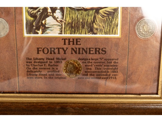 Three Vintage Framed Coinage Displays 