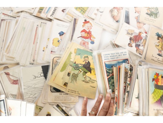 Large Collection Of Vintage Written Postcards