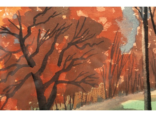 Gale Stockwell (American, B. 1907 - 1983) Original Watercolor Painting