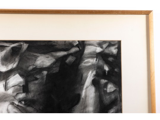 Abstract Monochrome Framed Ink Print 