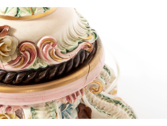 Vintage Italian Benrose Porcelain Table Lamps