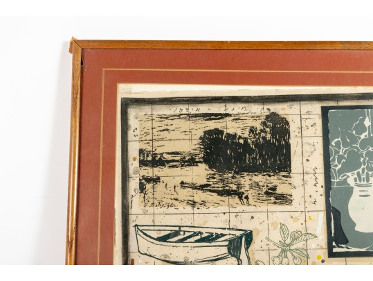 Michael Eizemann (Israel, B. 1934) Framed Lithograph Print