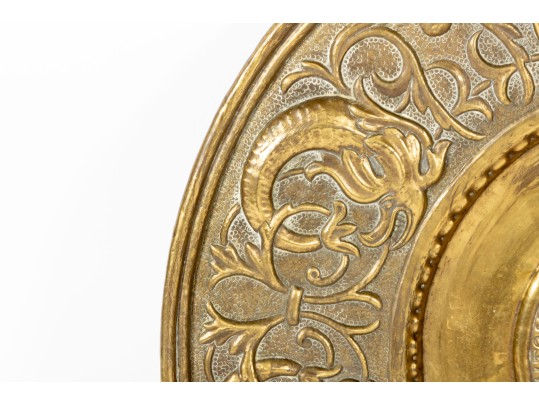 Commemorative Brass Relief Plate Honoring Antonio Grimani