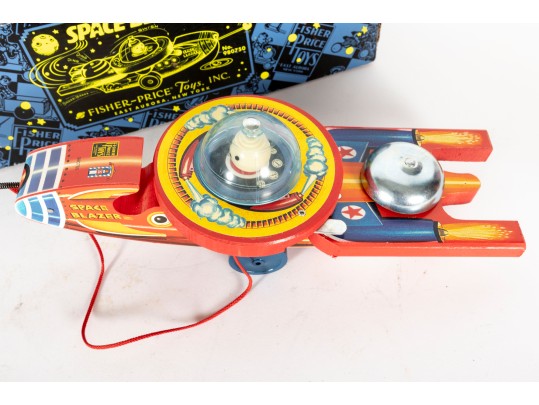 Vintage Fisher Price Space Blazer & Toy Town Toys