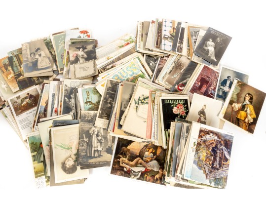 Assortment Of Antique Written Postcards 