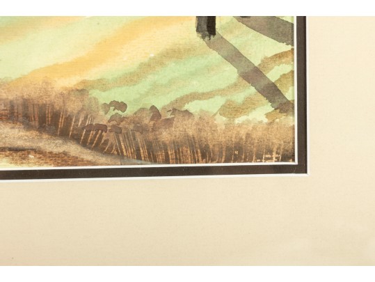 Gale Stockwell (American, B. 1907 - 1983) Original Watercolor Painting