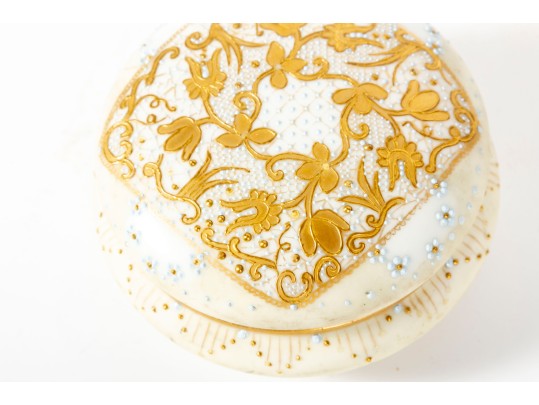 Early 20th Century Elite Works Limoges Porcelain Powder Box