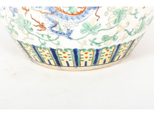 19th Century Chinese Export Rose Famille Koi Fish Planter