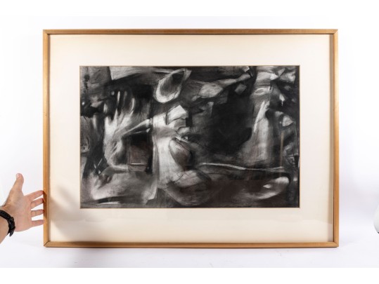 Abstract Monochrome Framed Ink Print 