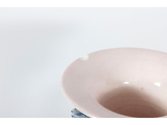 Vintage Capodimonte Style Floral Slip Vase