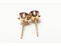 14k Yellow Gold Glass Stud Earrings