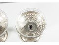 Pair Of Sterling Silver & Glass Dessert Cups