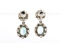 14K Gold Palladium Plated Aquamarine Earrings
