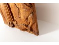 Wood Carved Maiden & Devil Relief