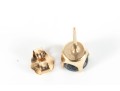 14k Yellow Gold Sapphire Stud Earrings
