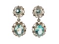 14K Gold Palladium Plated Aquamarine Earrings
