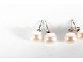 Sterling Silver Cultured Button Pearl Stud Earrings