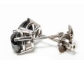 10k White Gold Black Diamond Stud Earrings
