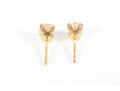 14k Yellow Gold Moissanite Stud Earrings