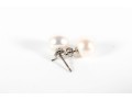 Sterling Silver Cultured Button Pearl Stud Earrings