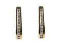 14k Yellow Gold Diamond Hoop Earrings