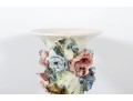 Vintage Capodimonte Style Floral Slip Vase