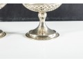 Pair Of Sterling Silver & Glass Dessert Cups
